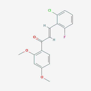 (2E)-3-(2-chloro-6-fluorophenyl)-1-(2,4-dimethoxyphenyl)prop-2-en-1-one