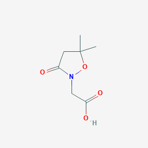 molecular formula C7H11NO4 B2599829 2-(5,5-二甲基-3-氧代-1,2-恶唑烷-2-基)乙酸 CAS No. 1784436-41-4
