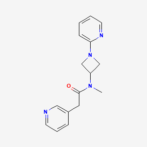 molecular formula C16H18N4O B2599831 N-Methyl-2-pyridin-3-yl-N-(1-pyridin-2-ylazetidin-3-yl)acetamide CAS No. 2415452-35-4