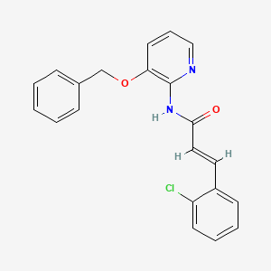 (E)-3-(2-chlorophenyl)-N-(3-phenylmethoxypyridin-2-yl)prop-2-enamide
