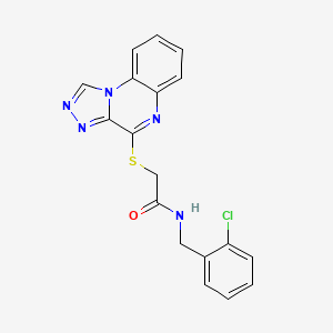 molecular formula C18H14ClN5OS B2599835 2-([1,2,4]triazolo[4,3-a]quinoxalin-4-ylthio)-N-(2-chlorobenzyl)acetamide CAS No. 1358802-30-8