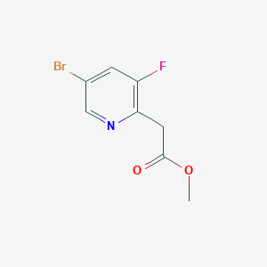 molecular formula C8H7BrFNO2 B2599849 Methyl 2-(5-bromo-3-fluoropyridin-2-yl)acetate CAS No. 1267856-55-2