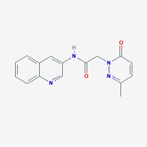 molecular formula C16H14N4O2 B2599858 2-(3-methyl-6-oxopyridazin-1(6H)-yl)-N-(quinolin-3-yl)acetamide CAS No. 1235254-92-8