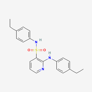 molecular formula C21H23N3O2S B2599862 N-(4-ethylphenyl)-2-[(4-ethylphenyl)amino]pyridine-3-sulfonamide CAS No. 1291856-03-5