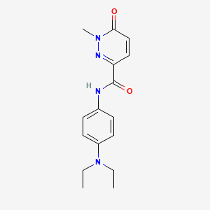 molecular formula C16H20N4O2 B2599865 N-(4-(diethylamino)phenyl)-1-methyl-6-oxo-1,6-dihydropyridazine-3-carboxamide CAS No. 1049512-67-5