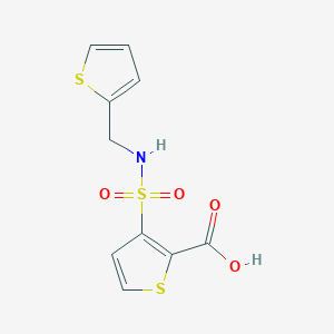 molecular formula C10H9NO4S3 B2599869 3-[(Thiophen-2-ylmethyl)sulfamoyl]thiophene-2-carboxylic acid CAS No. 944894-47-7