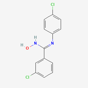 molecular formula C13H10Cl2N2O B2599875 3-chloro-N-(4-chlorophenyl)-N'-hydroxybenzenecarboximidamide CAS No. 866049-32-3