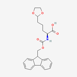 molecular formula C23H25NO6 B2599879 Fmoc-L-Aea-OH CAS No. 1234692-73-9