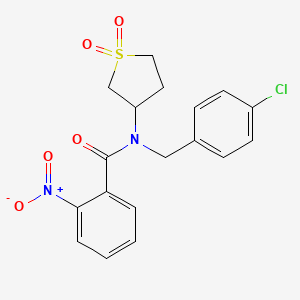 N-(4-chlorobenzyl)-N-(1,1-dioxidotetrahydrothiophen-3-yl)-2-nitrobenzamide