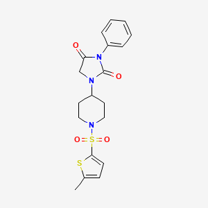 1-(1-((5-Methylthiophen-2-yl)sulfonyl)piperidin-4-yl)-3-phenylimidazolidine-2,4-dione