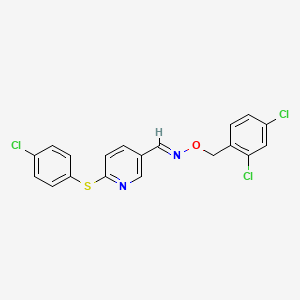 6-[(4-chlorophenyl)sulfanyl]nicotinaldehyde O-(2,4-dichlorobenzyl)oxime