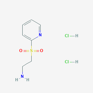 molecular formula C7H12Cl2N2O2S B2599891 2-(2-Aminoethyl)sulphonylpyridine dihydrochloride CAS No. 947662-84-2