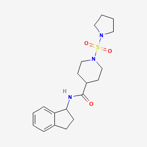 N-(2,3-dihydro-1H-inden-1-yl)-1-(pyrrolidin-1-ylsulfonyl)piperidine-4-carboxamide