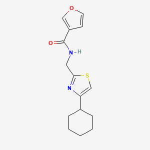 N-((4-cyclohexylthiazol-2-yl)methyl)furan-3-carboxamide