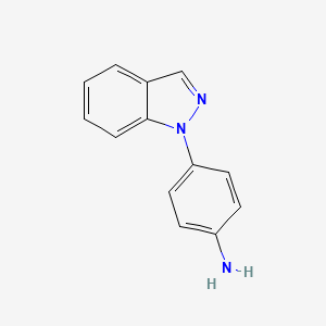 molecular formula C13H11N3 B2599899 4-(1H-indazol-1-yl)aniline CAS No. 169781-26-4