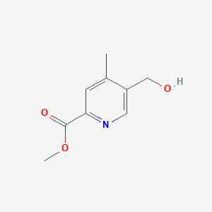 molecular formula C9H11NO3 B2599907 5-(羟甲基)-4-甲基吡啶-2-羧酸甲酯 CAS No. 1263057-45-9