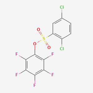 molecular formula C12H3Cl2F5O3S B2599913 2,3,4,5,6-Pentafluorophenyl 2,5-dichlorobenzenesulfonate CAS No. 885950-40-3