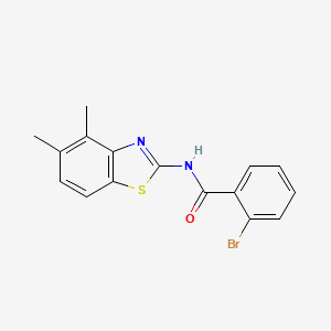 molecular formula C16H13BrN2OS B2599922 2-bromo-N-(4,5-dimethyl-1,3-benzothiazol-2-yl)benzamide CAS No. 864860-72-0