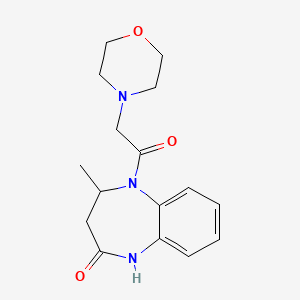 molecular formula C16H21N3O3 B2599929 4-methyl-5-(2-morpholinoacetyl)-1,3,4,5-tetrahydro-2H-1,5-benzodiazepin-2-one CAS No. 118536-74-6