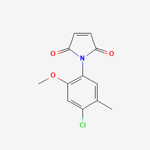 molecular formula C12H10ClNO3 B2599932 1-(4-chloro-2-methoxy-5-methylphenyl)-2,5-dihydro-1H-pyrrole-2,5-dione CAS No. 568551-28-0