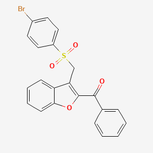 (3-{[(4-Bromophenyl)sulfonyl]methyl}-1-benzofuran-2-yl)(phenyl)methanone