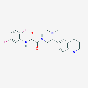 molecular formula C22H26F2N4O2 B2599949 N1-(2,5-difluorophenyl)-N2-(2-(dimethylamino)-2-(1-methyl-1,2,3,4-tetrahydroquinolin-6-yl)ethyl)oxalamide CAS No. 922011-96-9