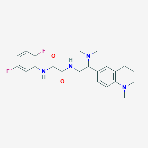 molecular formula C22H26F2N4O2 B2599949 N1-(2,5-二氟苯基)-N2-(2-(二甲氨基)-2-(1-甲基-1,2,3,4-四氢喹啉-6-基)乙基)草酰胺 CAS No. 922011-96-9