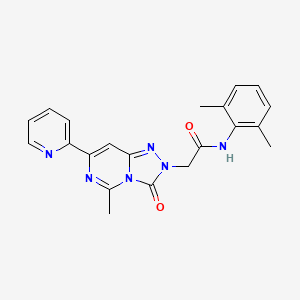 molecular formula C21H20N6O2 B2599951 N-(2,6-dimethylphenyl)-2-(5-methyl-3-oxo-7-(pyridin-2-yl)-[1,2,4]triazolo[4,3-c]pyrimidin-2(3H)-yl)acetamide CAS No. 1251590-82-5