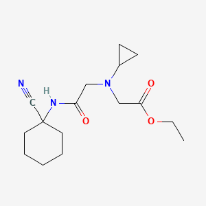 Ethyl 2-({[(1-cyanocyclohexyl)carbamoyl]methyl}(cyclopropyl)amino)acetate