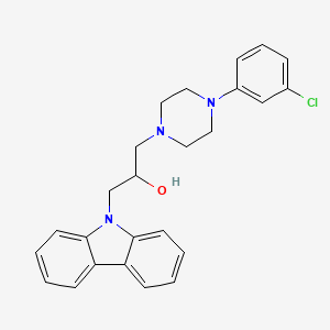 molecular formula C25H26ClN3O B2599960 1-(9H-carbazol-9-yl)-3-[4-(3-chlorophenyl)piperazin-1-yl]propan-2-ol CAS No. 328015-91-4