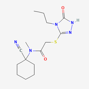 molecular formula C15H23N5O2S B2599964 N-(1-cyanocyclohexyl)-N-methyl-2-[(5-oxo-4-propyl-1H-1,2,4-triazol-3-yl)sulfanyl]acetamide CAS No. 876691-76-8