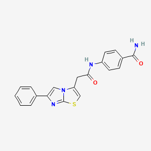 4-(2-(6-Phenylimidazo[2,1-b]thiazol-3-yl)acetamido)benzamide