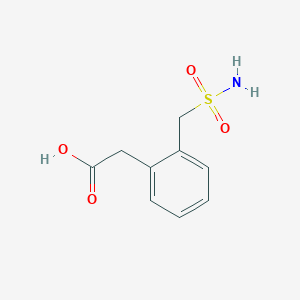 molecular formula C9H11NO4S B2599976 2-[2-(磺酰甲基)苯基]乙酸 CAS No. 1558450-20-6