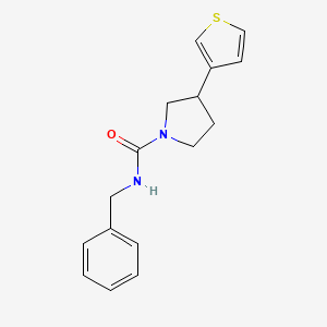 molecular formula C16H18N2OS B2599980 N-苄基-3-(噻吩-3-基)吡咯烷-1-甲酰胺 CAS No. 2191265-37-7
