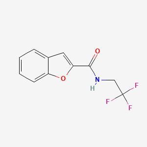 molecular formula C11H8F3NO2 B2599981 N-(2,2,2-三氟乙基)苯并呋喃-2-甲酰胺 CAS No. 903334-50-9