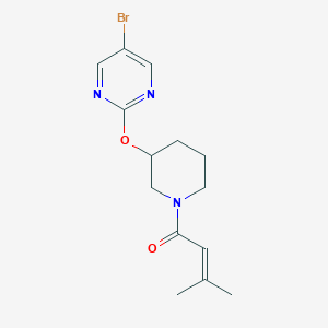 1-(3-((5-Bromopyrimidin-2-yl)oxy)piperidin-1-yl)-3-methylbut-2-en-1-one