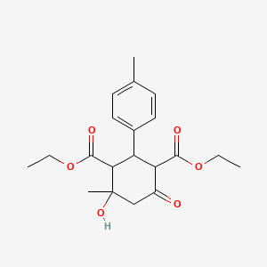 Diethyl 4-hydroxy-4-methyl-2-(4-methylphenyl)-6-oxocyclohexane-1,3-dicarboxylate