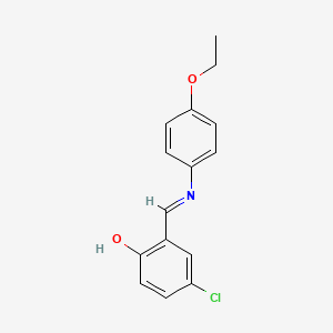 4-chloro-2-{(E)-[(4-ethoxyphenyl)imino]methyl}phenol