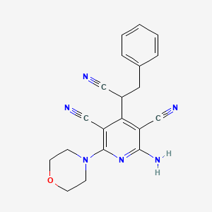 2-Amino-4-(1-cyano-2-phenylethyl)-6-morpholin-4-ylpyridine-3,5-dicarbonitrile