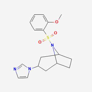 (1R,5S)-3-(1H-imidazol-1-yl)-8-((2-methoxyphenyl)sulfonyl)-8-azabicyclo[3.2.1]octane