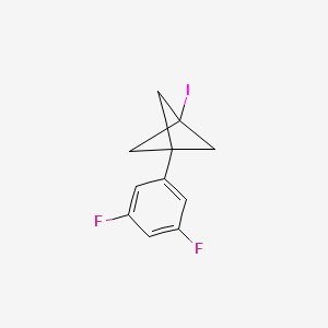 molecular formula C11H9F2I B2600001 1-(3,5-Difluorophenyl)-3-iodobicyclo[1.1.1]pentane CAS No. 2287298-96-6