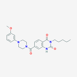 7-(4-(3-methoxyphenyl)piperazine-1-carbonyl)-3-pentylquinazoline-2,4(1H,3H)-dione