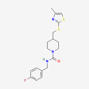 N-(4-fluorobenzyl)-4-(((4-methylthiazol-2-yl)thio)methyl)piperidine-1-carboxamide
