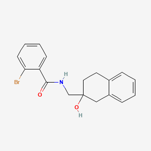 molecular formula C18H18BrNO2 B2600009 2-bromo-N-((2-hydroxy-1,2,3,4-tetrahydronaphthalen-2-yl)methyl)benzamide CAS No. 1421509-57-0