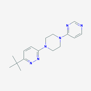 molecular formula C16H22N6 B2600017 3-Tert-butyl-6-(4-pyrimidin-4-ylpiperazin-1-yl)pyridazine CAS No. 2380095-94-1