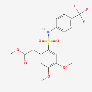 Methyl 2-[4,5-dimethoxy-2-[[4-(trifluoromethyl)phenyl]sulfamoyl]phenyl]acetate