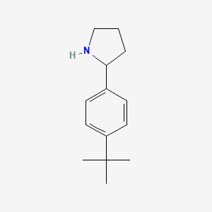 molecular formula C14H21N B2600026 2-(4-Tert-butylphenyl)pyrrolidine CAS No. 383127-16-0
