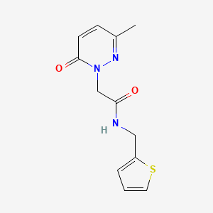 molecular formula C12H13N3O2S B2600027 2-(3-甲基-6-氧代吡哒嗪-1(6H)-基)-N-(噻吩-2-基甲基)乙酰胺 CAS No. 1235113-63-9