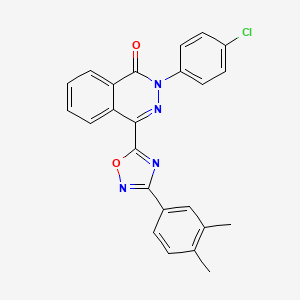 molecular formula C24H17ClN4O2 B2600036 2-(4-chlorophenyl)-4-[3-(3,4-dimethylphenyl)-1,2,4-oxadiazol-5-yl]phthalazin-1(2H)-one CAS No. 1358826-09-1