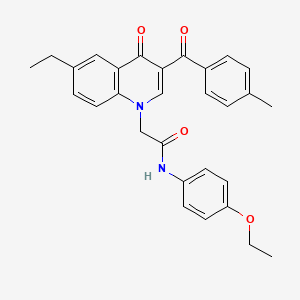 N-(4-ethoxyphenyl)-2-(6-ethyl-3-(4-methylbenzoyl)-4-oxoquinolin-1(4H)-yl)acetamide